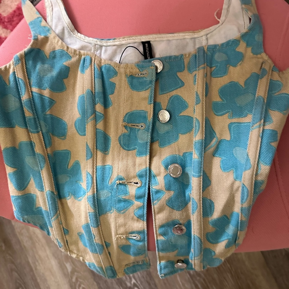 Pretty little thing flower corset top